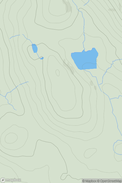 Thumbnail image for Latrigg [Lake District E] showing contour plot for surrounding peak
